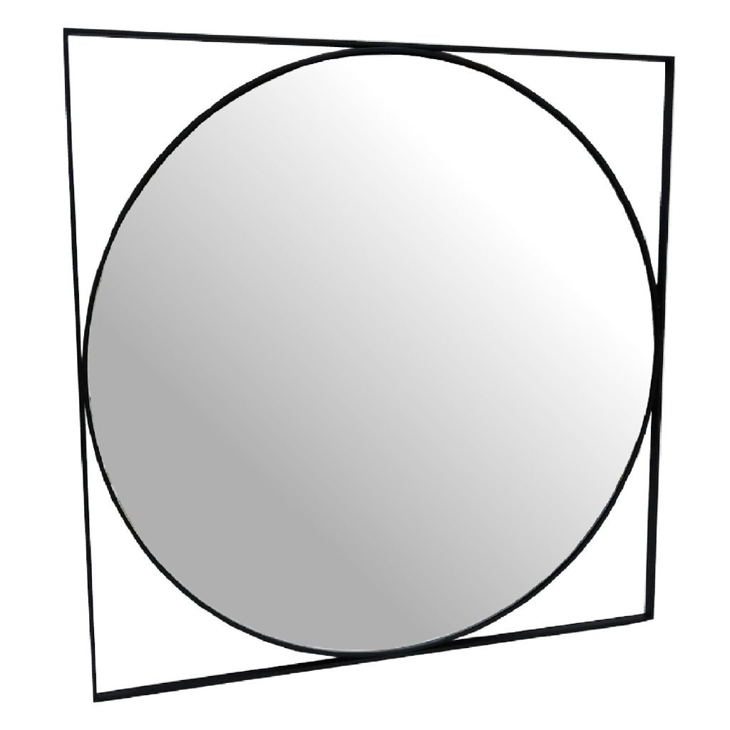 Isaac Black Metal Mirror