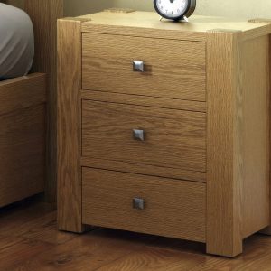 Edgemont 3 Drawer Bedside Table | Bed Sava