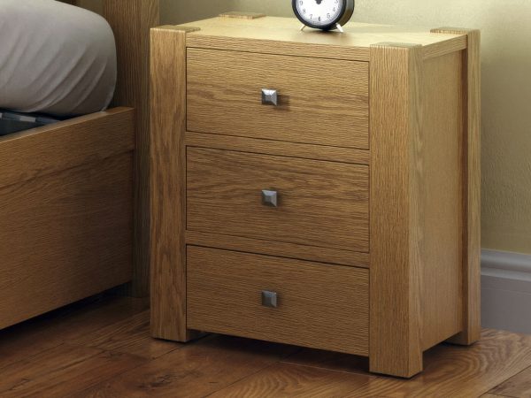Edgemont 3 Drawer Bedside Table | Bed Sava