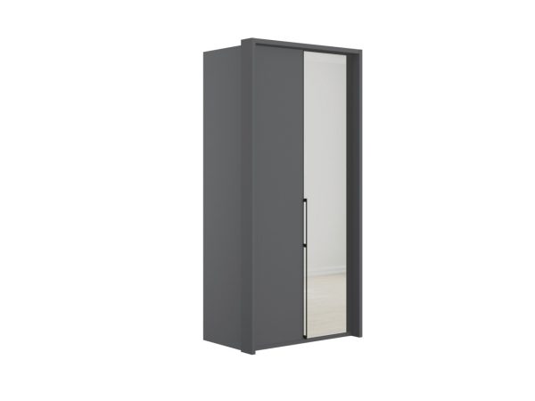 Emden 2 Door 1 Mirror On Right Hinged Wardrobe | Bed Sava