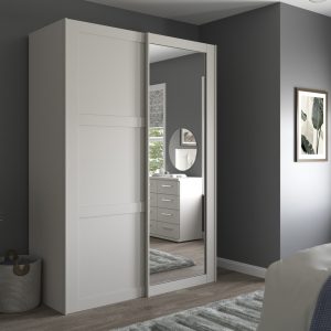 Alster 2 Door Sliding Mirrored Wardrobe | Bed Sava