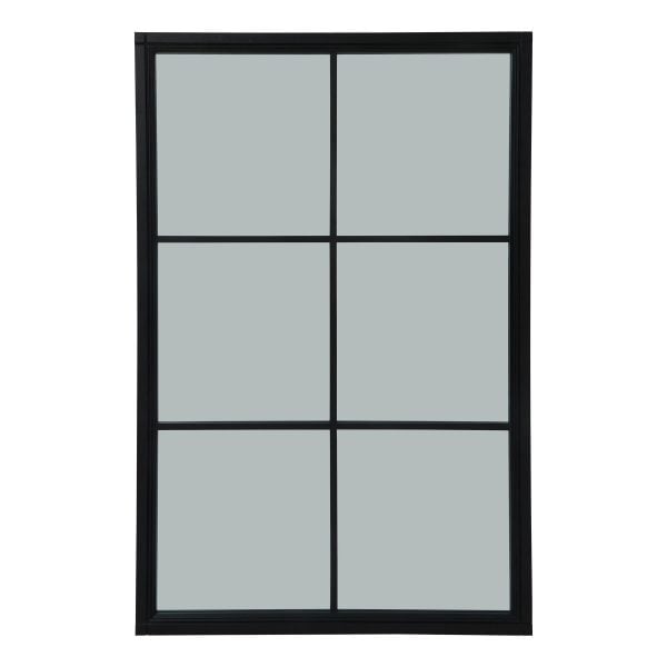 Black Wood XL Window Mirror | Bed Sava