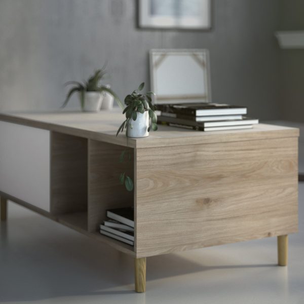 Rome Coffee Table with Sliding Top in Jackson Hickory | Bed Sava
