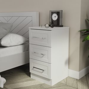 Santana 3 Drawer Bedside Table | Bed Sava