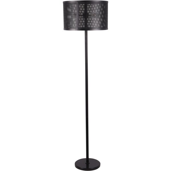 Storm Mesh Black Floor Lamp with Shade | Bed Sava