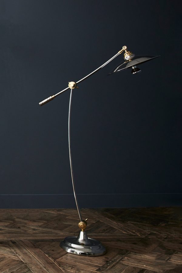 Haku Brass and Steel Adjustable Floor Lamp  E27 15W | Bed Sava