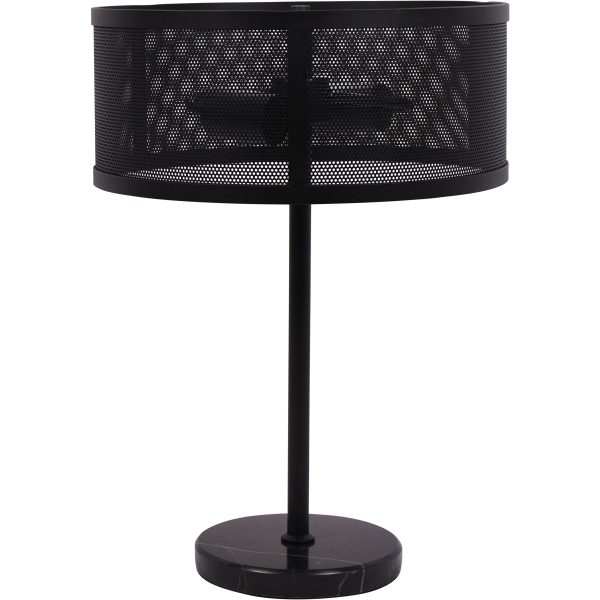Storm Mesh Black Table Lamp with Shade | Bed Sava