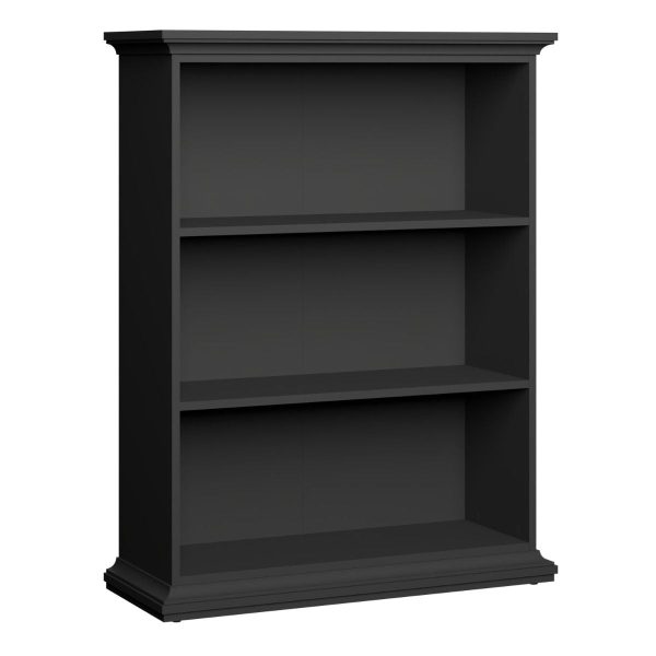 Paris Low Bookcase in Matt Grey | Bed Sava