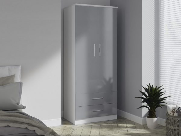 Latina 2 Door 2 Drawer Wardrobe | Bed Sava