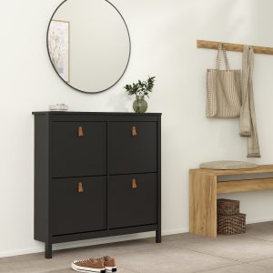 Barcelona Shoe Cabinet 4 Flip Down Doors | Bed Sava