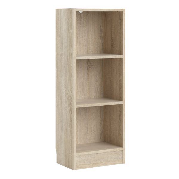 Basic Low Narrow Bookcase 2 Shelves | Bed Sava