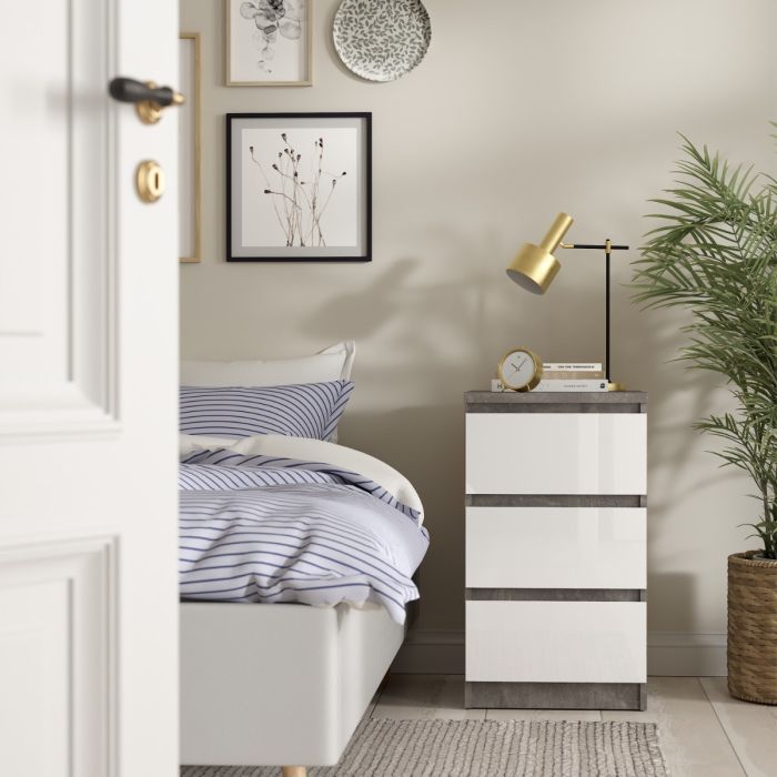 Naia Bedside 3 Drawers