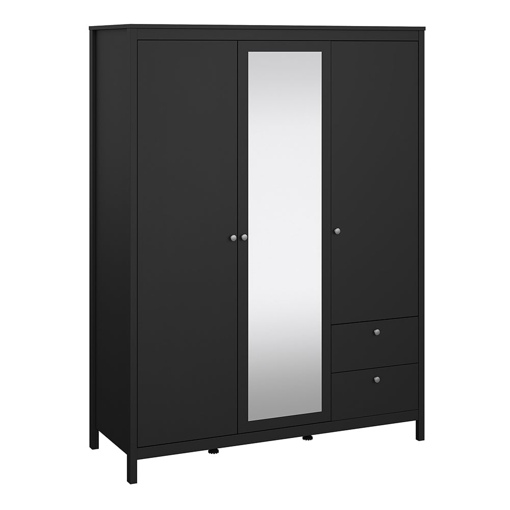 Madrid  Wardrobe with 2 Doors 1 Mirror Door 2 Drawers