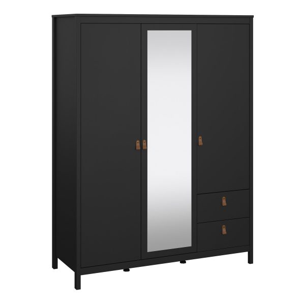 Barcelona Wardrobe with 2 Doors 1 Mirror Door 2 Drawers | Bed Sava