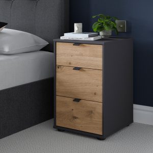 Dorsten 3 Drawer Bedside Cabinet | Bed Sava