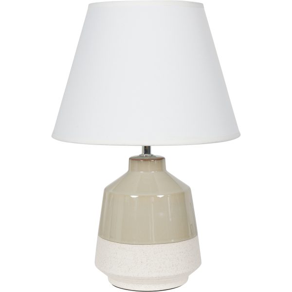 Canterbury Soft Green Dipped Glaze Table Lamp with Ivory Coolie Shade | Bed Sava