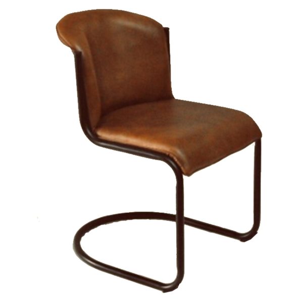 Billy Leather Curved Dining Chair | Bed Sava