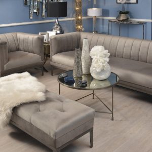 Belgravia Grey Ribbed Occasional Chair | Bed Sava