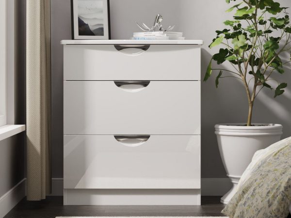 Merton 3 Drawer Deep Chest of Drawers | Bed Sava