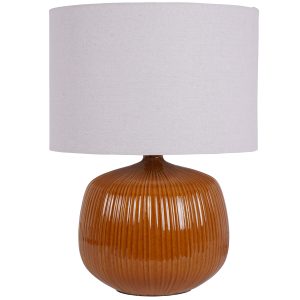 Bruno Ceramic Table Lamp Burnt Ochre | Bed Sava