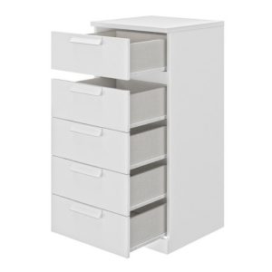 Bergen 5 Drawer Narrow Chest of Drawers | Bed Sava