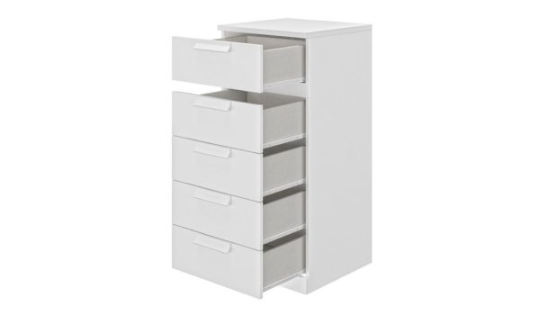 Bergen 5 Drawer Narrow Chest of Drawers | Bed Sava