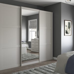 Alster 3 Door Sliding Mirrored Wardrobe | Bed Sava