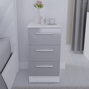 Latina 3 Drawer Bedside Cabinet | Bed Sava
