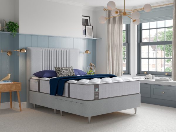 Sealy Newton Posturepedic Divan Bed Set On Glides | Bed Sava