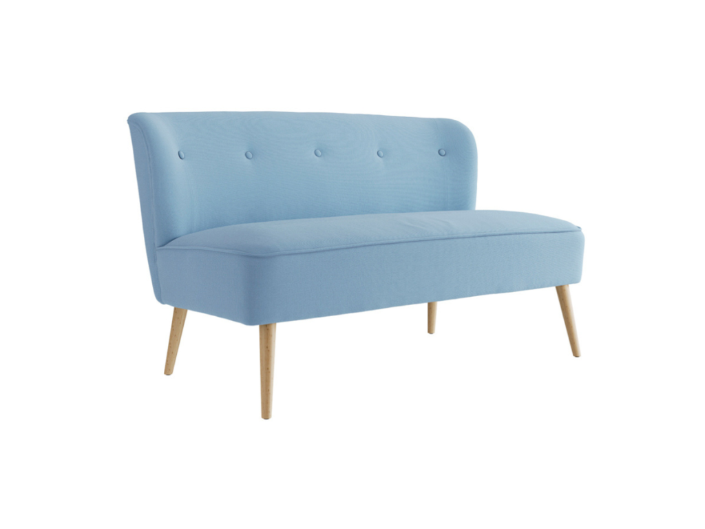 Beau Cornflower 2 Seater Sofa Blue Fabric