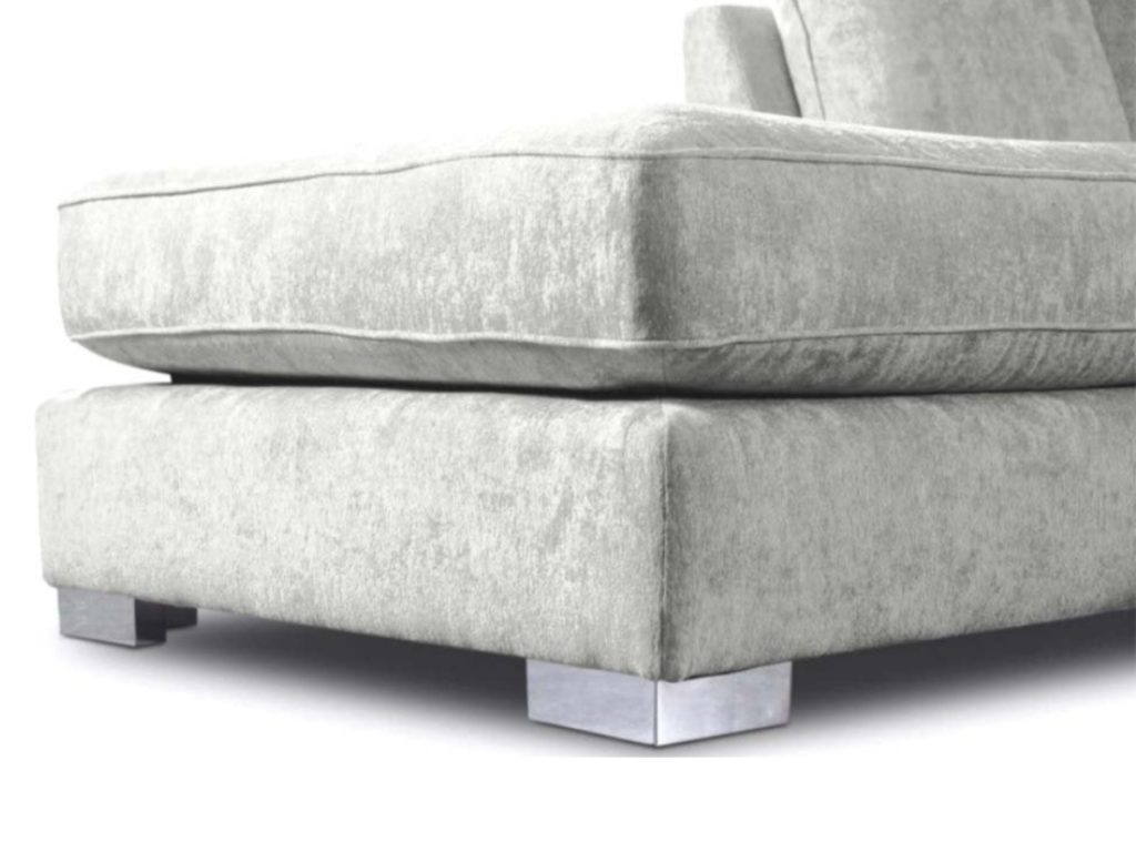 Bishop Footstool Truffle and Platinum Grey
