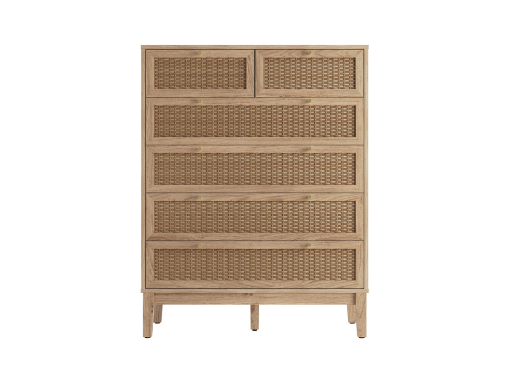 Bordeaux 6 Drawer Chest Oak
