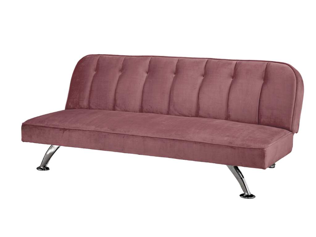 Brighton Sofa Bed Pink Plush Velvet