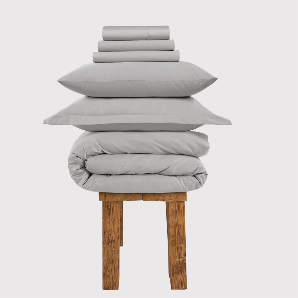 800 Thread Count Grand Splendour LUXE Bedding Set - Oyster Mushroom, Double / Oyster Mushroom