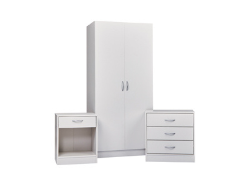 Delta Bedroom Wardrobe Furniture Set White and Oak