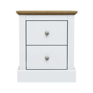 Devonshire Two Drawer Bedside Cabinet White | Bed Sava