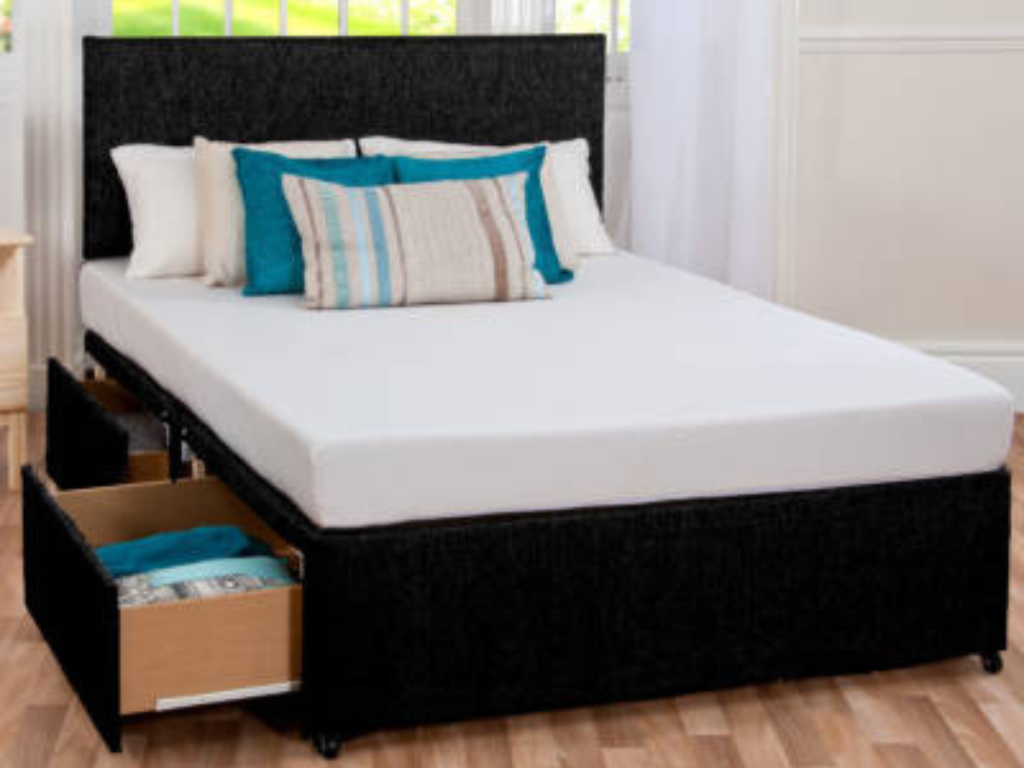 Divan Bed Set with Memory Touch Mattress and Headboard