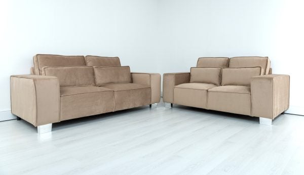 Sloane Luxury Large 3+2 Sofa Set Mink | Bed Sava