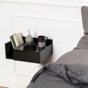 Ashlan Bedside Table in Black | Bed Sava