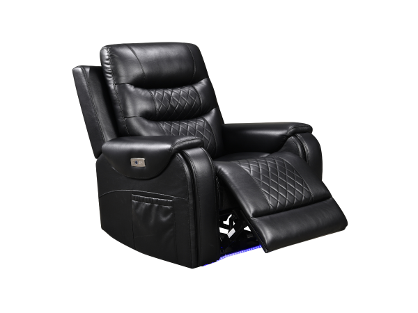 Forbes Electric Recliner Armchair Aire Leather | Bed Sava