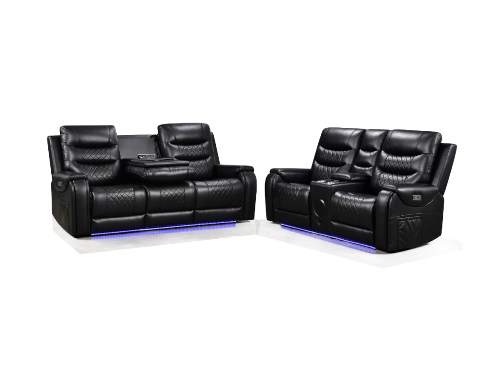 Forbes 3+2 Electric Recliner Sofa Set Aire Leather