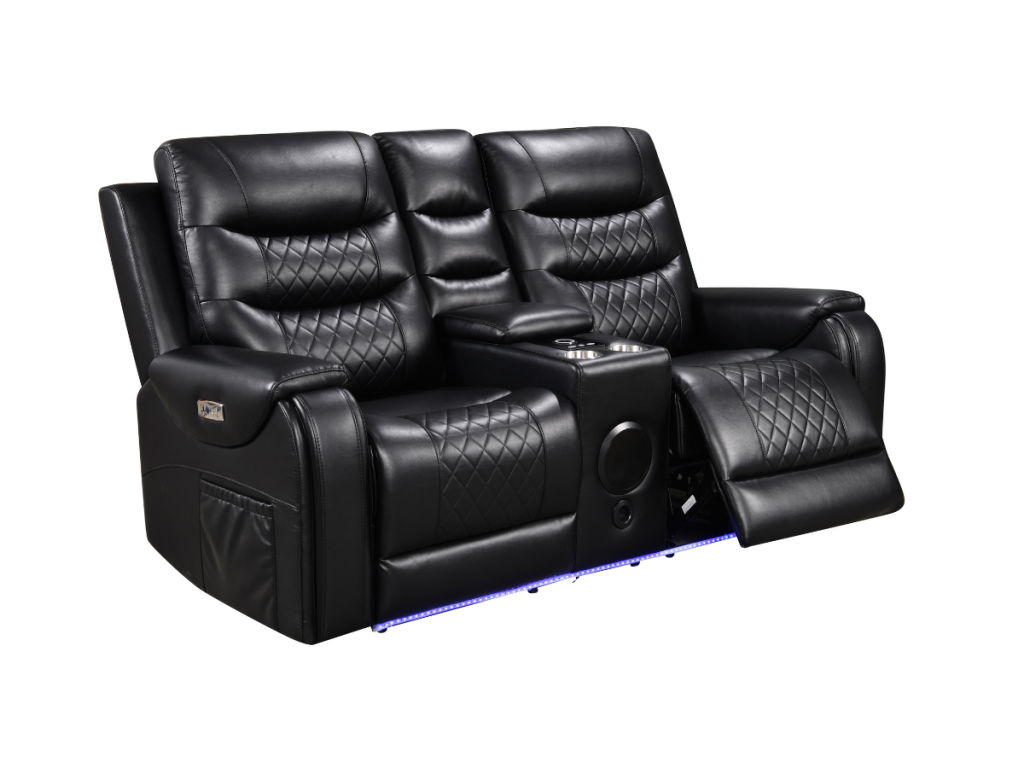 Forbes Electric Recliner 2 Seater Sofa Aire Leather