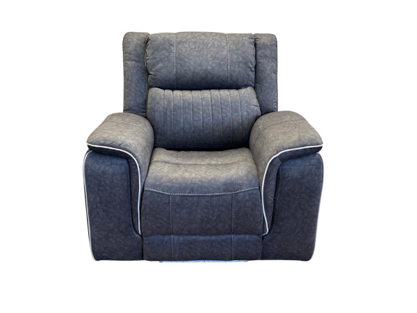 Hannan Electric Recliner Armchair Grey Micro Fabric | Bed Sava