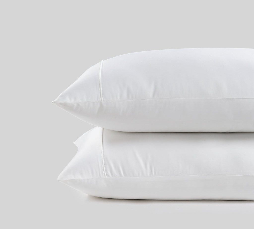 800 Thread Count Pair (2 Pillowcases) of Egyptian Cotton Harrogate Lux Buttery Smooth Pillowcases - White, Standard / White