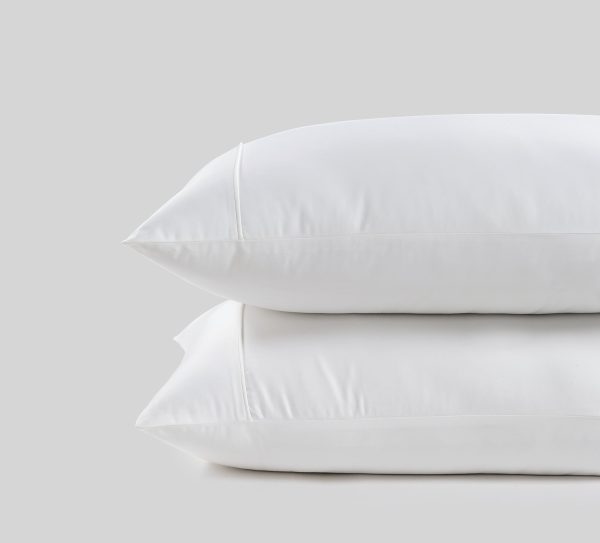 800 Thread Count Pair 2 Pillowcases of Egyptian Cotton Harrogate Lux Buttery Smooth Pillowcases  White Standard  White | Bed Sava
