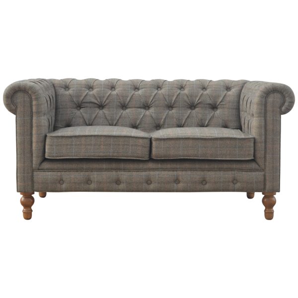 Multi Tweed 2 Seat Chesterfield | Bed Sava