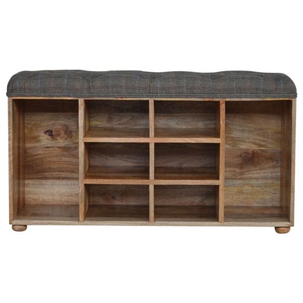 Multi Tweed Open Storage Bench | Bed Sava