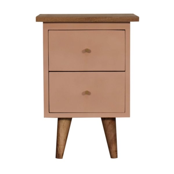 Blush Pink Hand Painted Bedside | Bed Sava