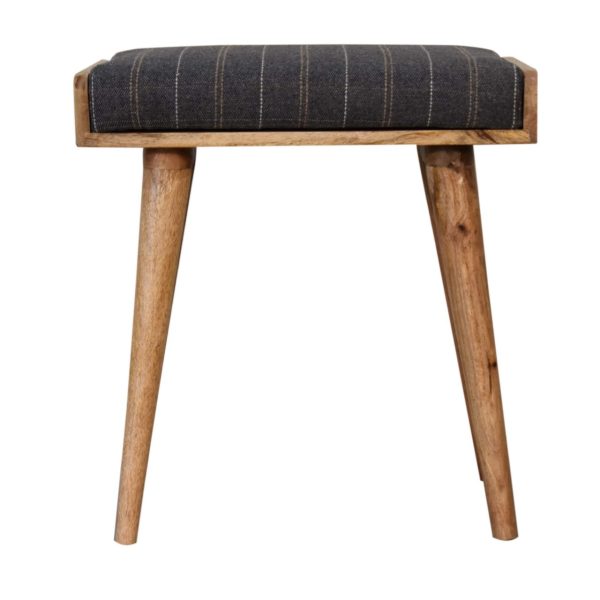 Pewter Tweed Tray Style Footstool | Bed Sava