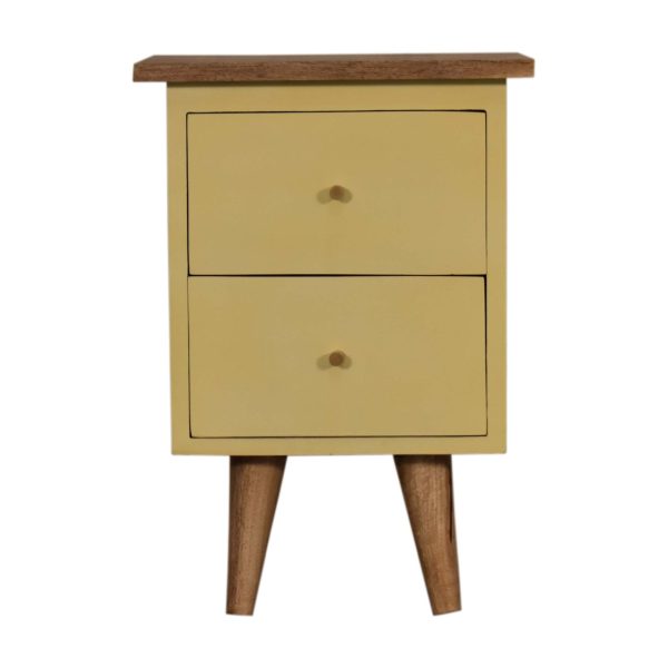 Yellow Hand Painted Bedside | Bed Sava
